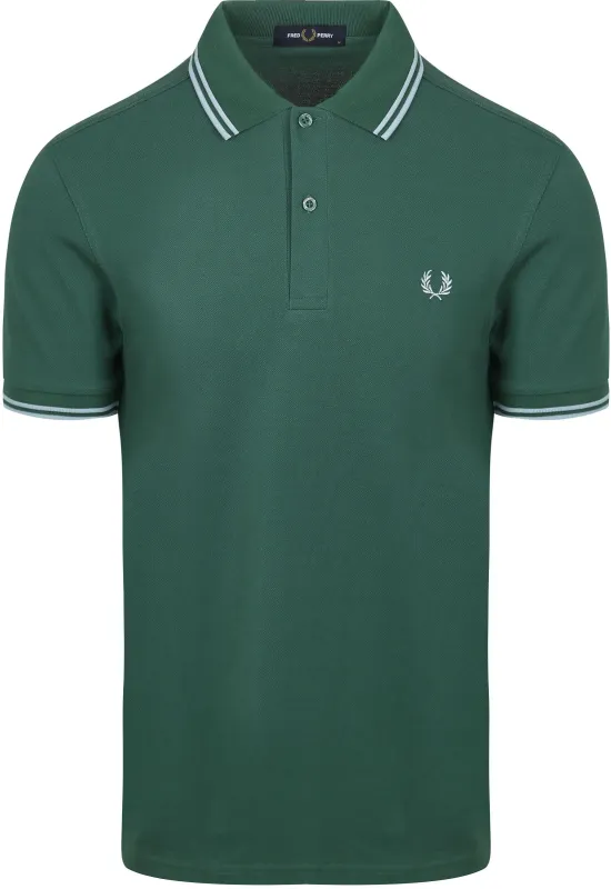 Fred Perry Polo Twin Tipped M3600 Z59 Green maat L