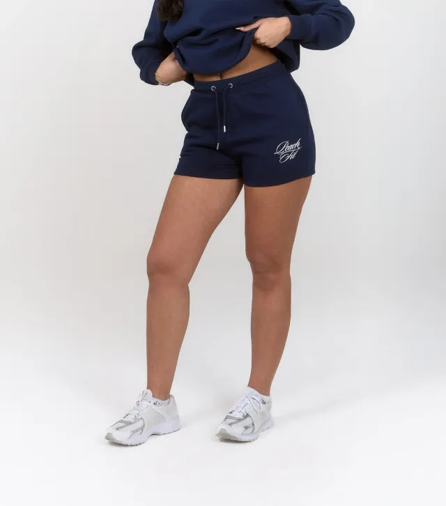 Navy Lily Jogger Shorts