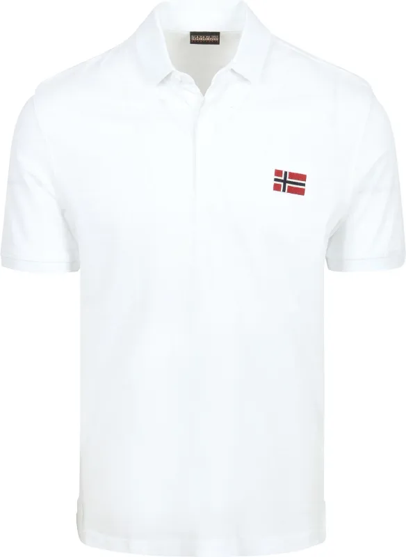 Napapijri Ebea Polo Shirt White maat 3XL