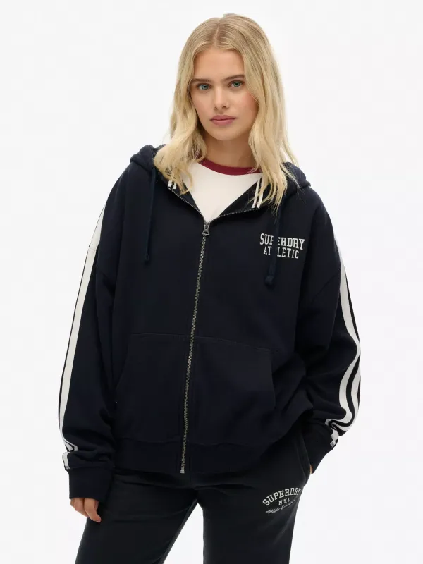 Superdry Athletic Essentials Relaxed Raglan Zip Hoodie