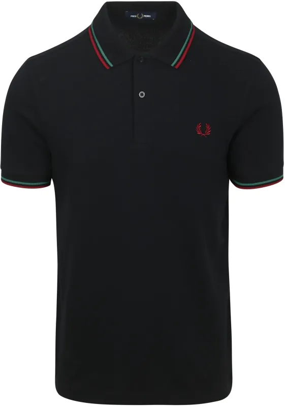 Fred Perry Polo Twin Tipped M3600 Navy Z58 Blue Dark Blue maat L