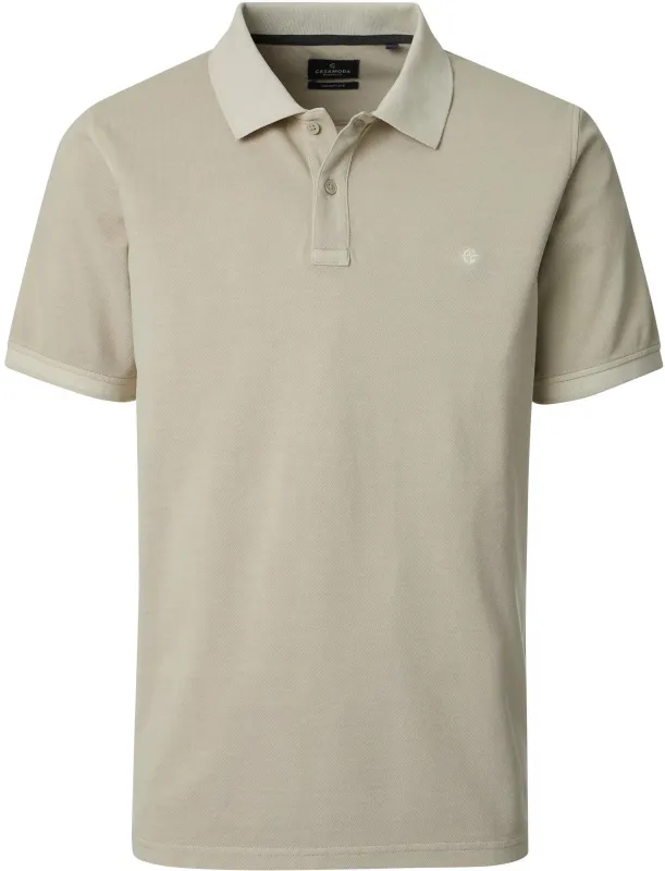 CASAMODA Polo Shirt Piqué Beige maat 3XL