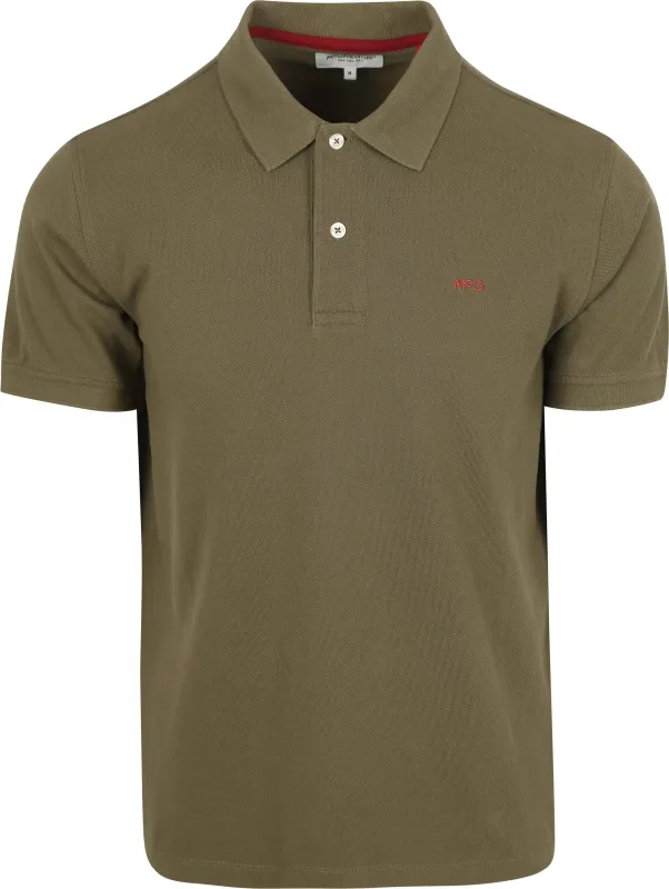 McGregor Piqué Polo Shirt Olive Green Dark Green maat L