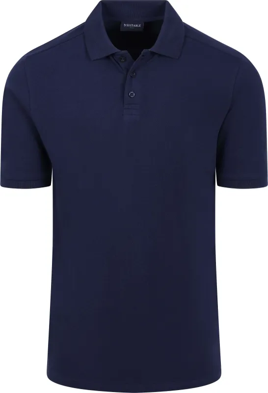 Suitable Respect Polo Shirt Tiger Navy Blue Dark Blue maat L