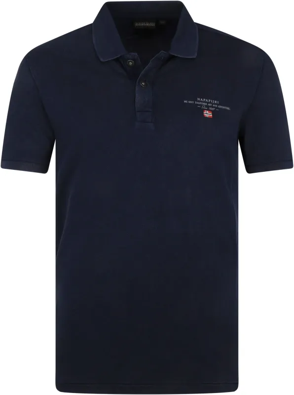 Napapijri Polo Shirt Elbas Navy Dark Blue Blue maat L