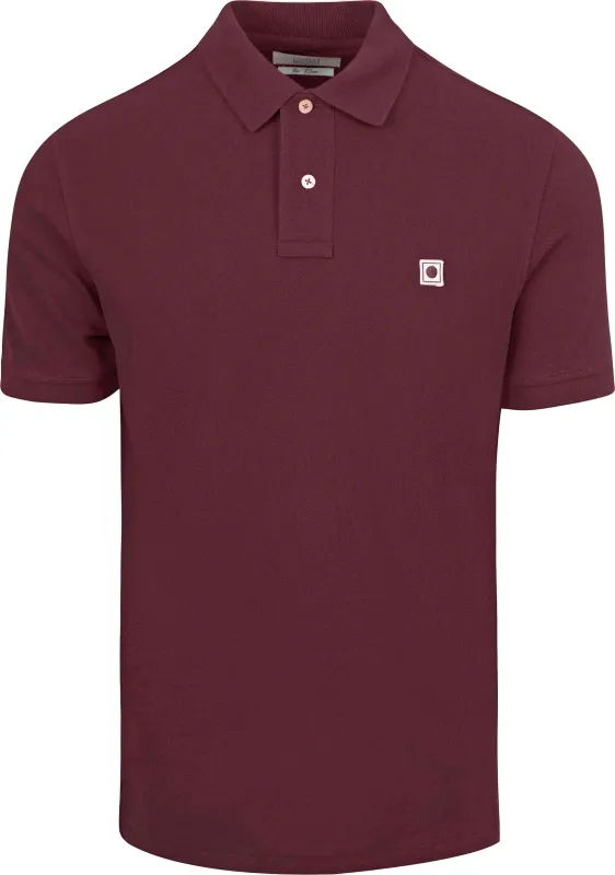King Essentials The Rene Polo Shirt Red Burgundy maat L