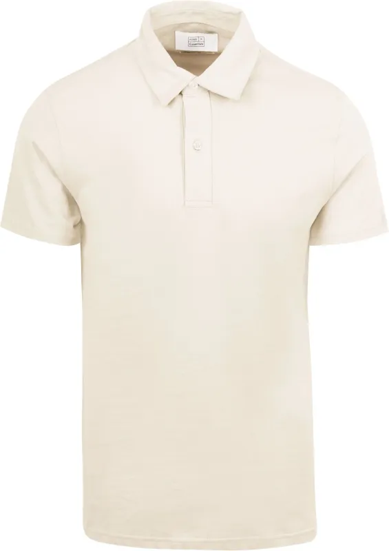 King Essentials The James Polo Shirt Ecru Off-White White maat S