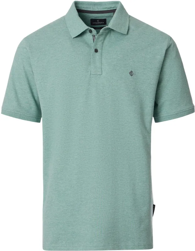 CASAMODA Polo Shirt Stretch Melange Green maat 6XL