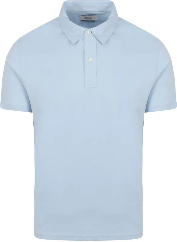 King Essentials The James Polo Shirt Light Light blue Blue maat M