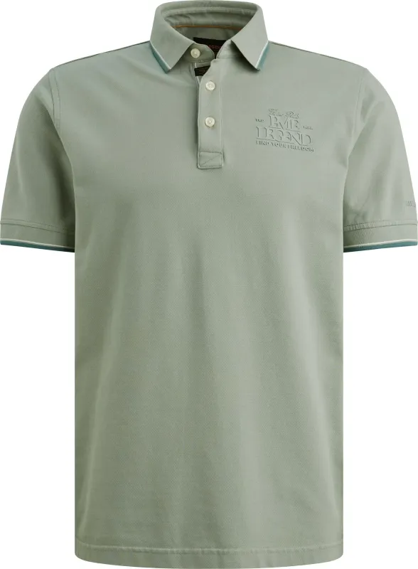 PME Legend Piqué Polo Shirt Iceberg Green maat 3XL