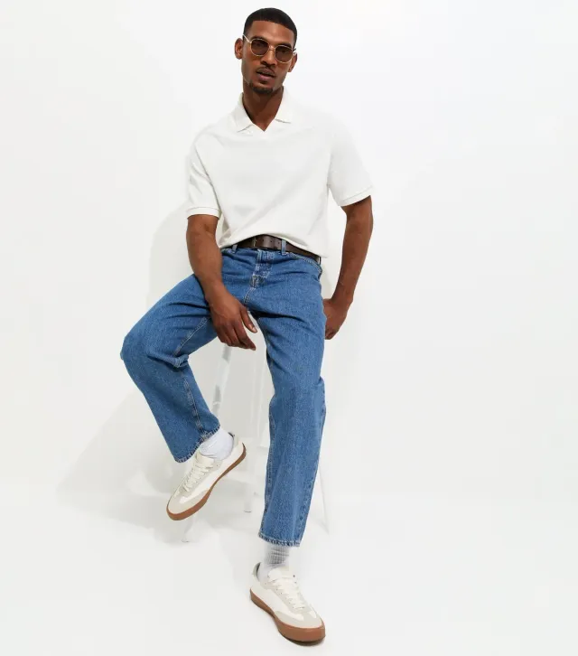 Cream Regular Striped Short Sleeve Polo Shirt