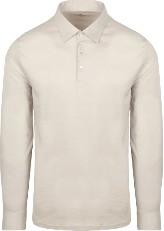 Desoto Longsleeve Poloshirt Essential Beige maat L