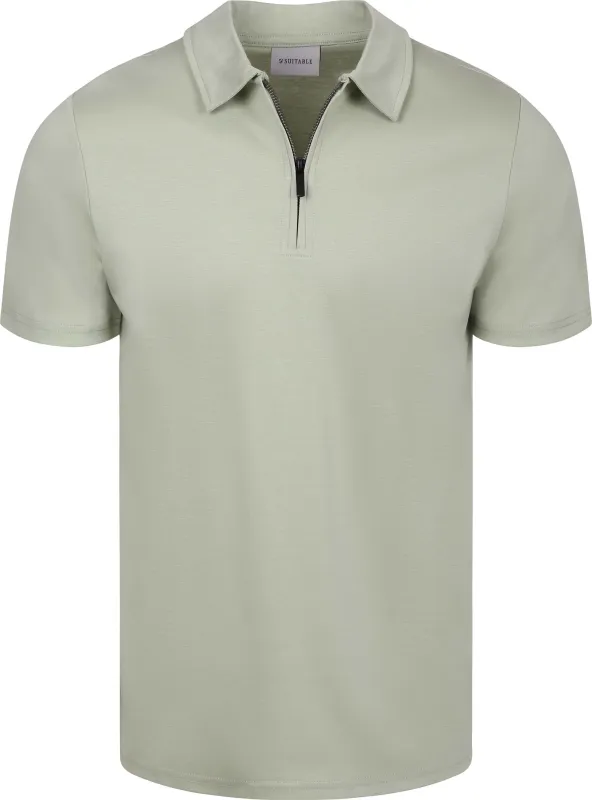 Suitable Polo Shirt Silky Light Green maat L