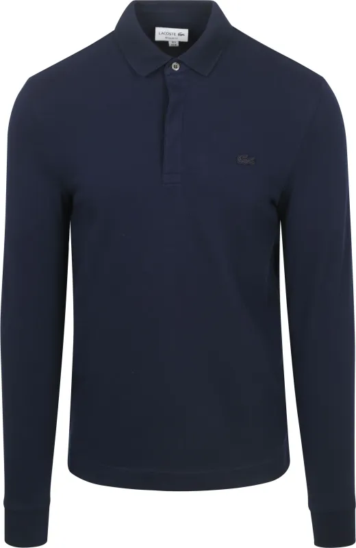 Lacoste Longsleeve Polo Shirt Piqué Navy Blue Dark Blue maat 3XL