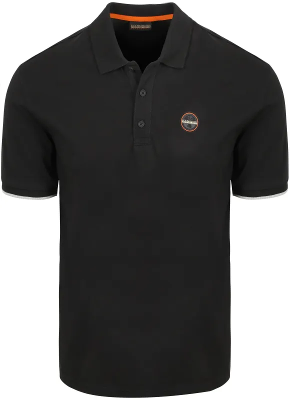 Napapijri E-Badge Polo Shirt Black maat L