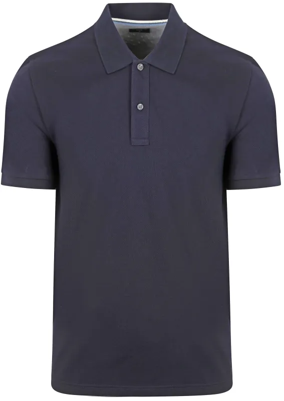 OLYMP Polo Shirt Piqué Navy Blue Dark Blue maat 3XL