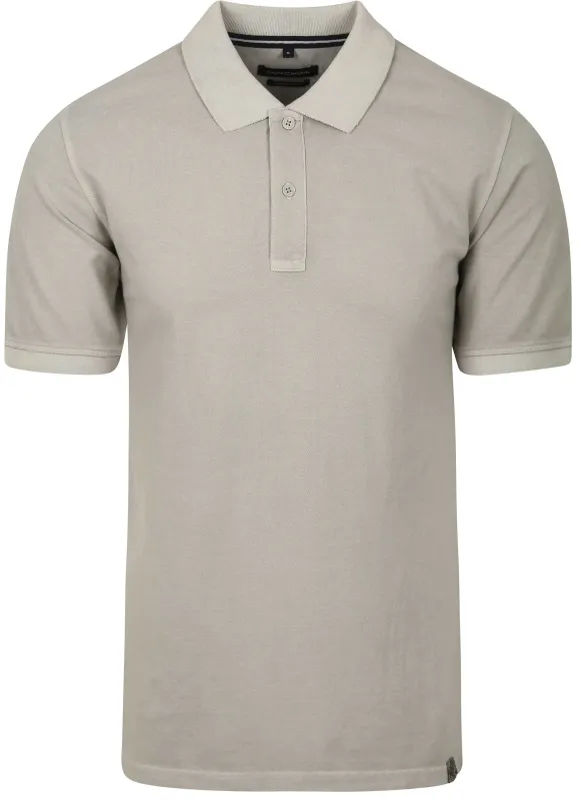 CASAMODA Polo Shirt Piqué Garment Dye Grey maat L