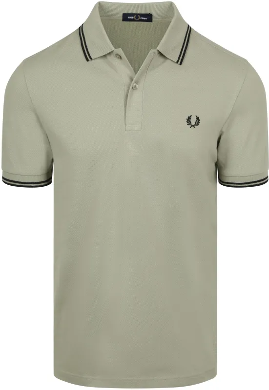 Fred Perry Polo Twin Tipped M3600 S23 Green maat L
