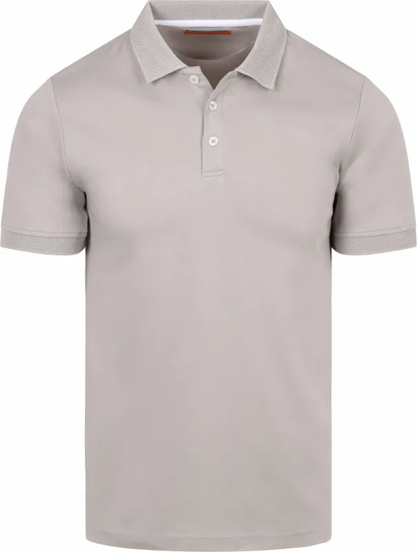 Suitable Boris Polo Shirt Greige Grey Beige maat 3XL