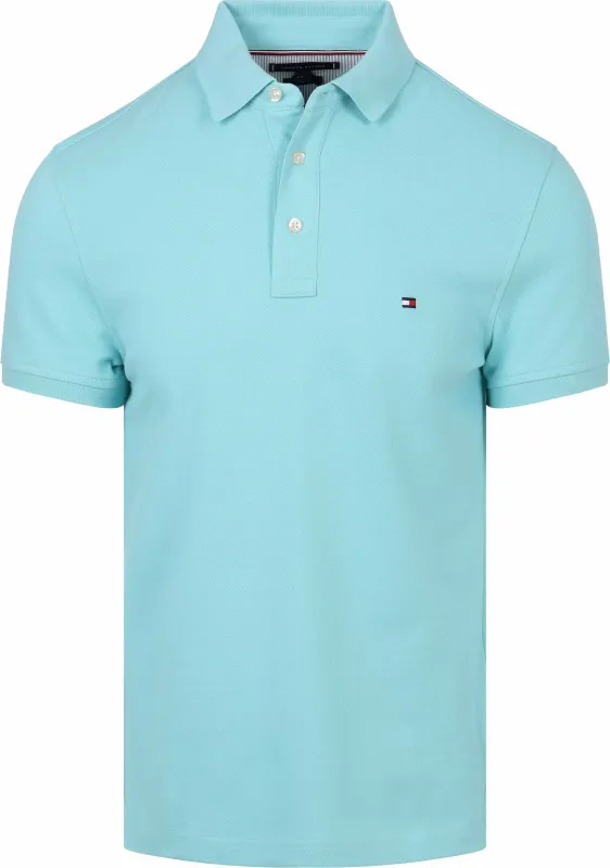 Tommy Hilfiger 1985 Polo Shirt Aqua Light blue Blue maat L