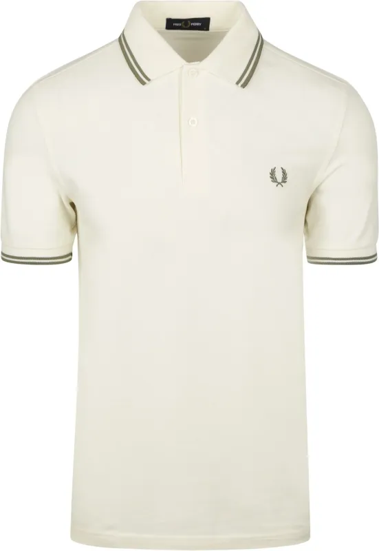 Fred Perry Polo Twin Tipped M3600 Ecru Off-White maat L