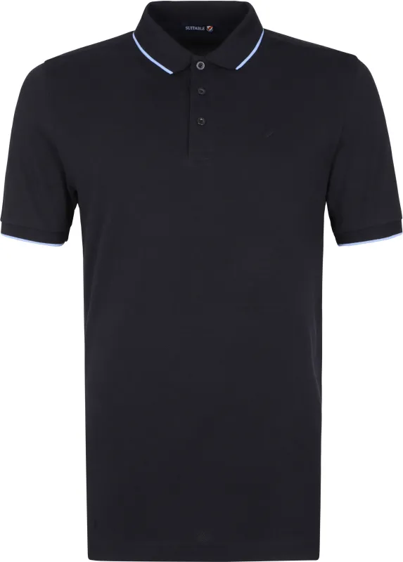 Suitable Polo Shirt Tip Ferry Navy Blue Dark Blue maat M