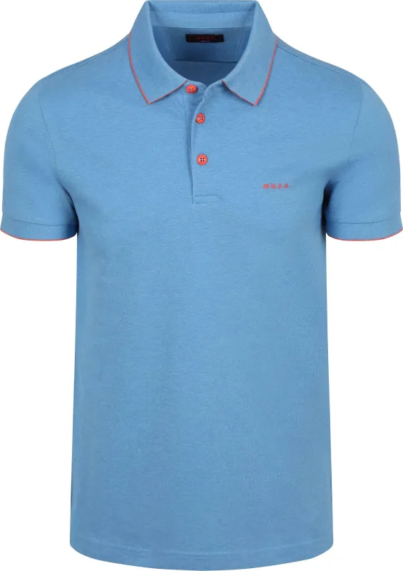 NZA Polo Shirt Henley Piqué Sailing Blue maat 3XL