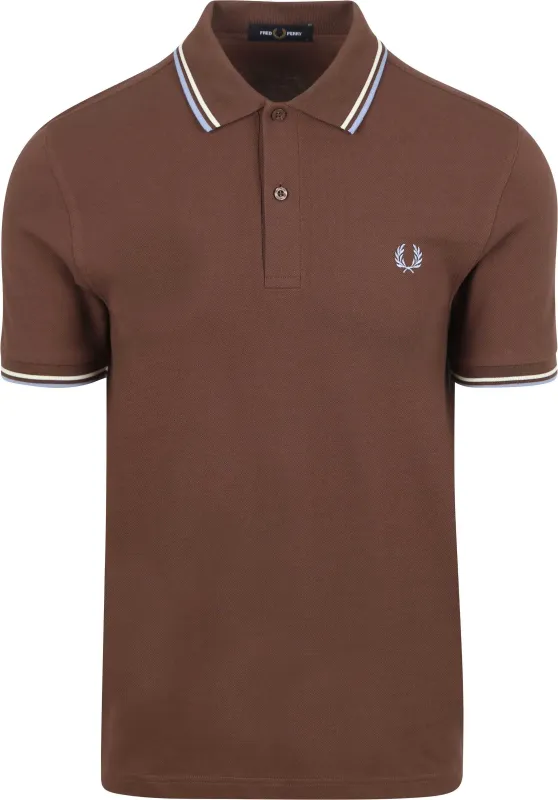 Fred Perry M3600 Polo Shirt Y66 Brown maat L