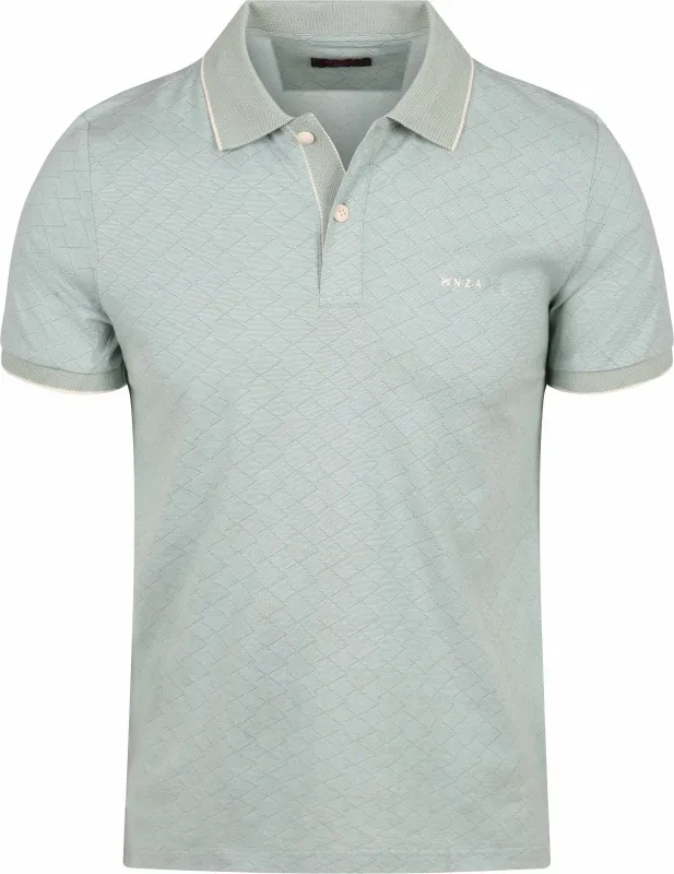 NZA Polo Shirt Goora Jacquard Mist Green maat 3XL