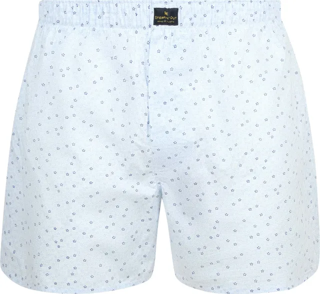 Steppin' Out Boxershort Flower Light blue Blue maat L