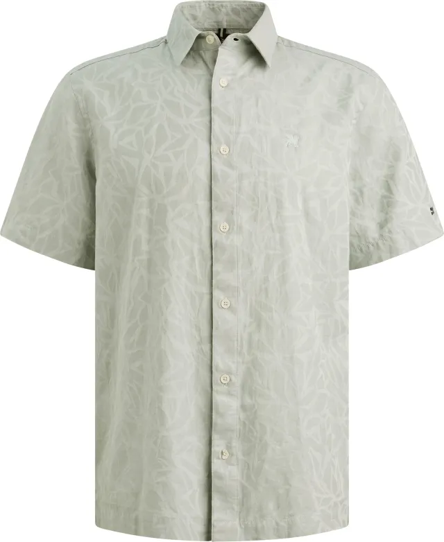 Vanguard Short Sleeve Shirt Jacquard Greige Grey Beige maat 3XL