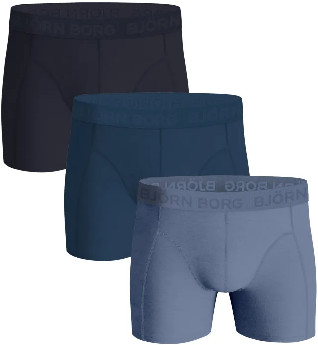 Bjorn Borg Boxers 3Pack Stretch Light blue Blue Dark Blue maat L