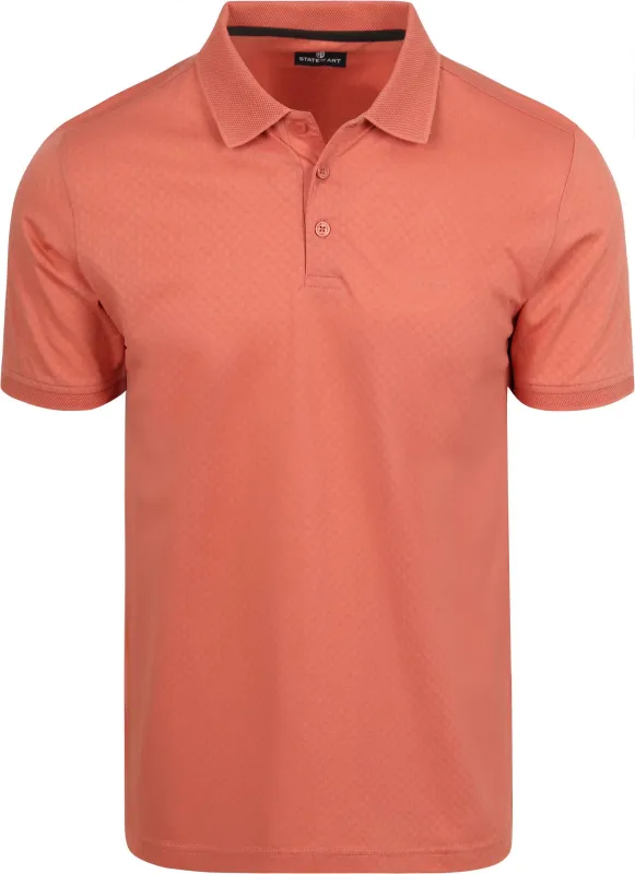 State of Art Polo Effectknit Orange maat 3XL