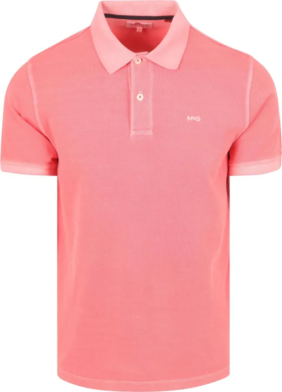 McGregor Piqué Polo Shirt Coral Red Pink maat L