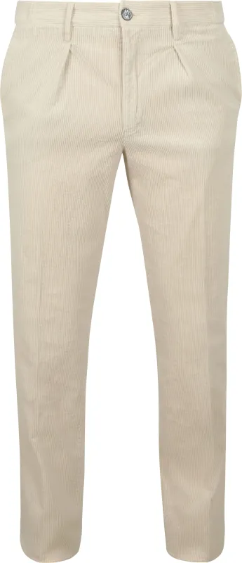 Profuomo Chino Corduroy Ecru Off-White Beige maat 50