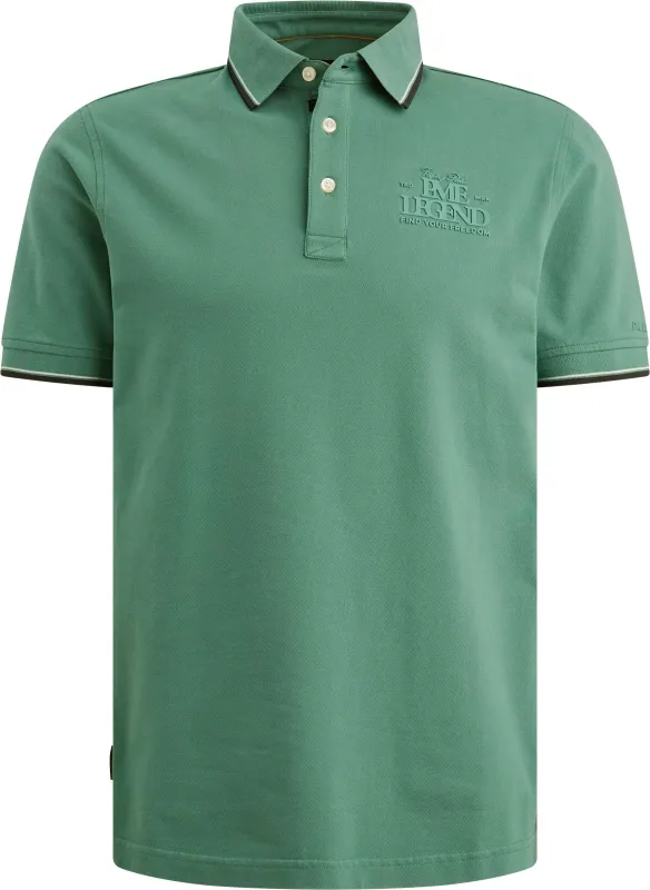 PME Legend Piqué Polo Shirt Deep Sea Green maat 3XL
