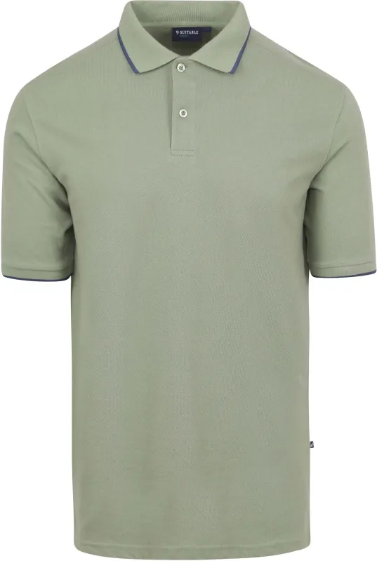 Suitable Respect Polo Shirt Tip Ferry Green maat L
