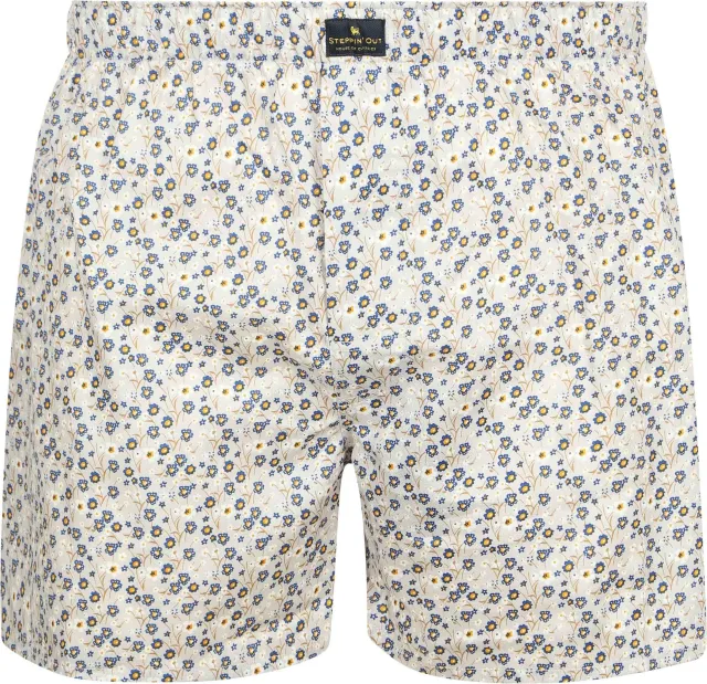 Steppin' Out Boxershort Flower Blue Grey Multicolour maat L