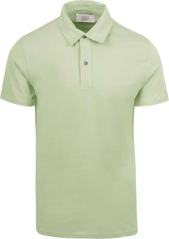 King Essentials The James Polo Shirt Sage Green maat L
