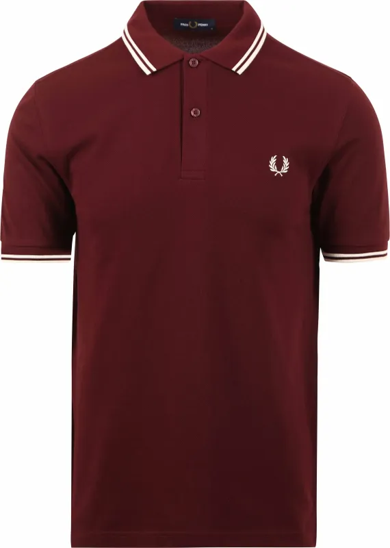 Fred Perry Polo M3600 Bordeaux Burgundy Red maat L