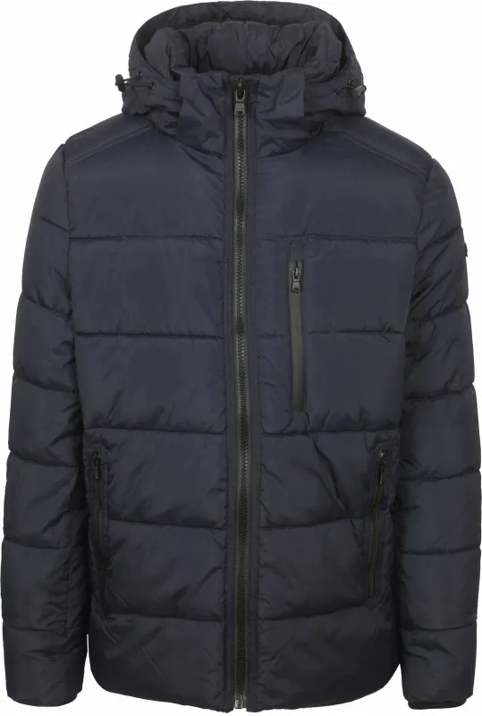 McGregor Jacket Hooded Puffer Navy Blue Dark Blue maat M