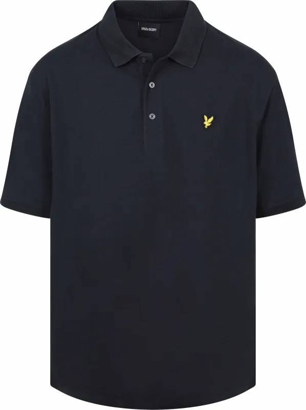 Lyle and Scott Plussize Polo Navy Blue Dark Blue maat 3XL