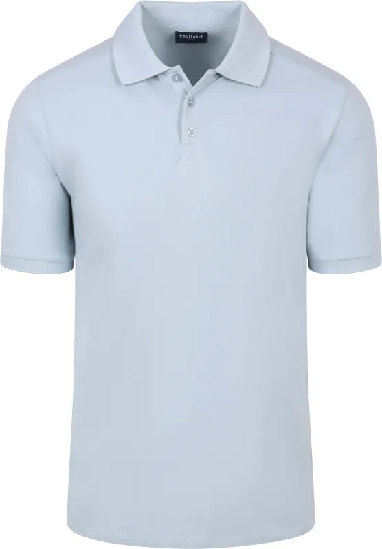 Suitable Respect Polo Shirt Tiger Light Light blue Blue maat L