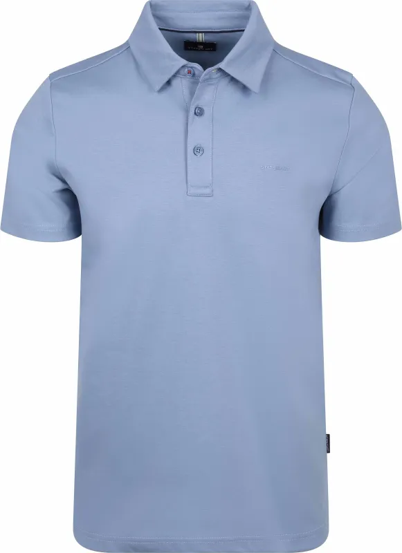 State of Art Polo Shirt Soft Piqué Light Light blue Blue maat 3XL