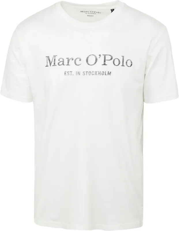 Marc O'Polo T-Shirt Logo White maat 3XL