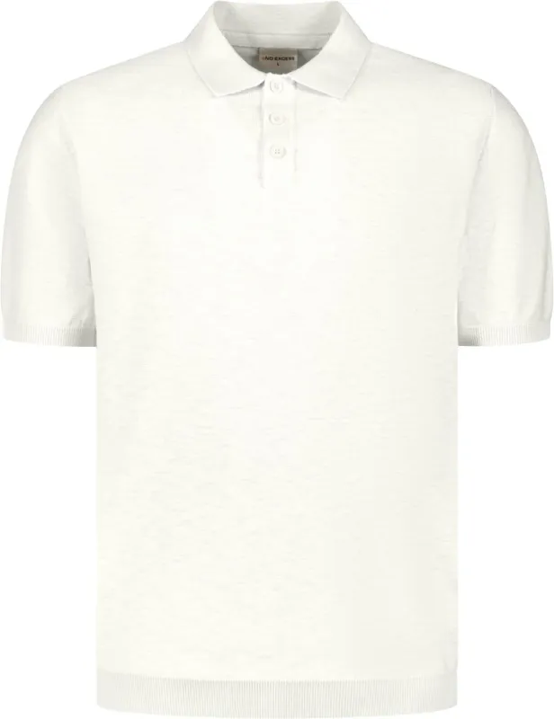 No Excess Knitted Slub Polo Shirt Off-White Beige maat 3XL