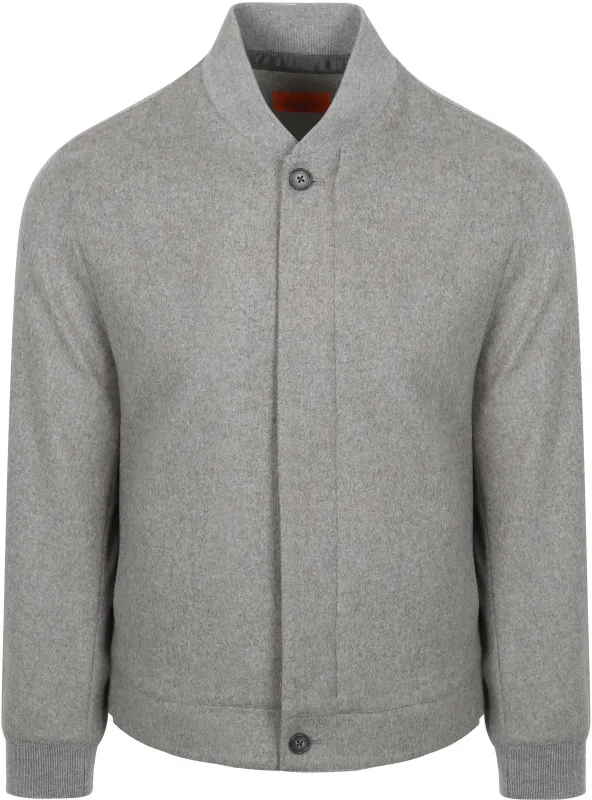 Suitable Bomber Flannel Grey maat L