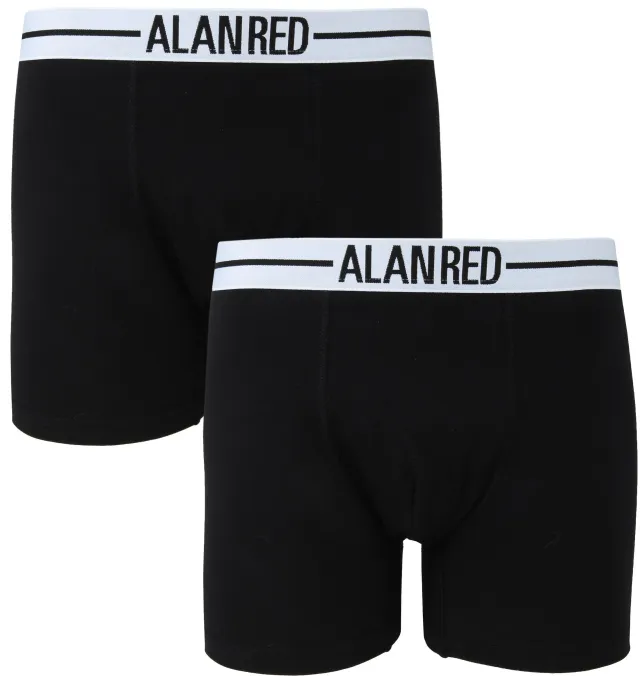 Alan Red Boxer Shorts 2-Pack Black maat L