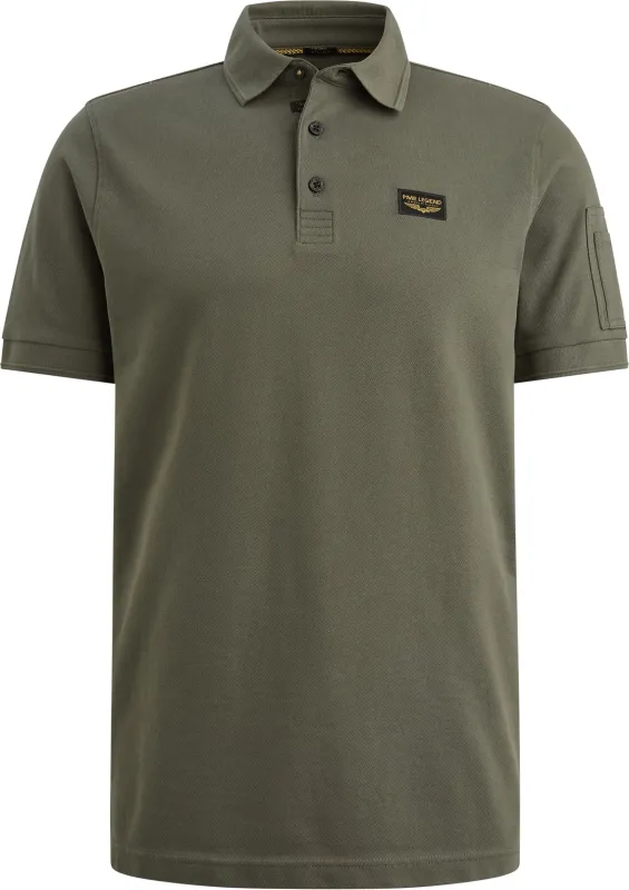 PME Legend American Classic Polo Shirt Thyme Green Dark Green maat 3XL