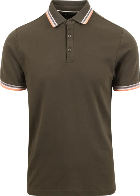 Suitable Kick Polo Shirt Forest Green Grey maat L
